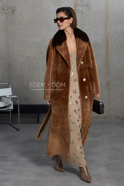 двухсторонняя дублёнка под пояс