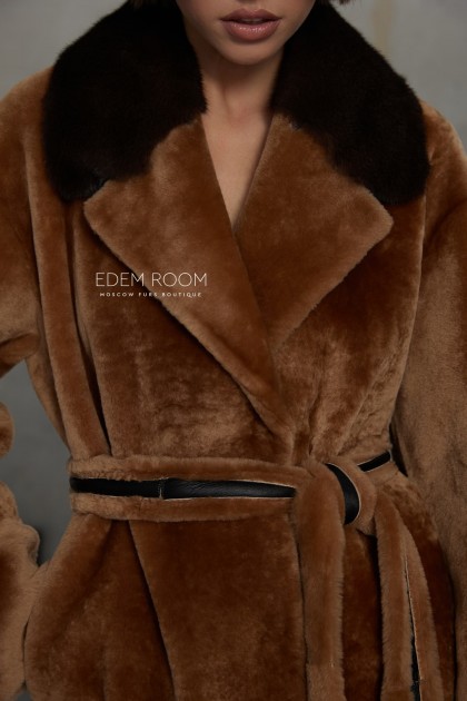 двухсторонняя дублёнка под пояс