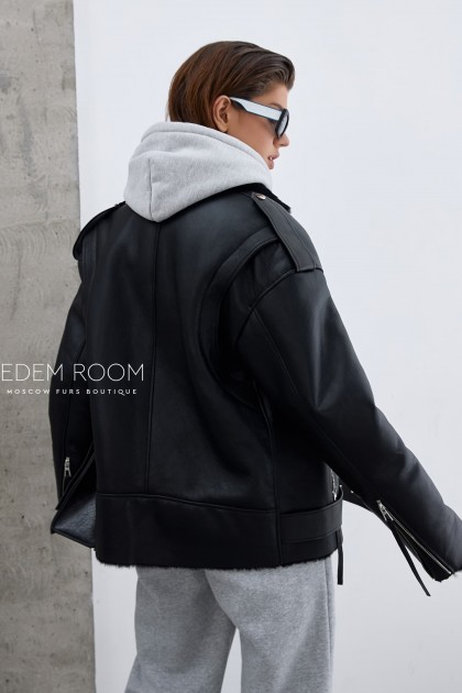 дублёнка на молнии женская