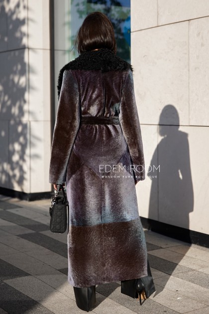 итальянское демисезонное пальто - дублёнка