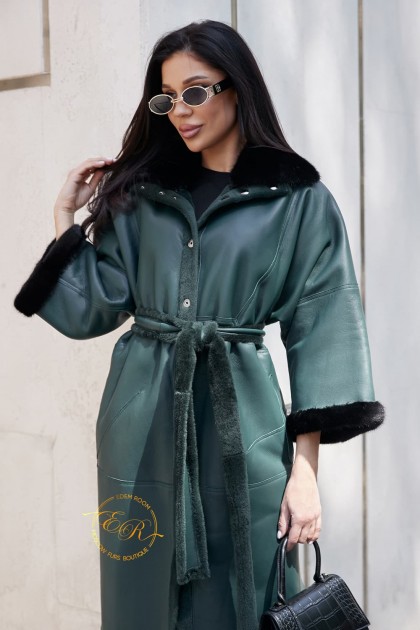 Двухстороннее пальто - дубленка Двухстороннее пальто - дубленка