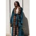 Итальянское пальто - дублёнка с мехом куницей