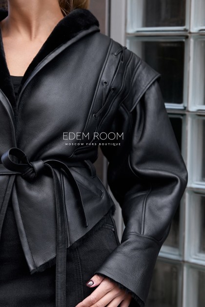 куртка - дублёнка на запах