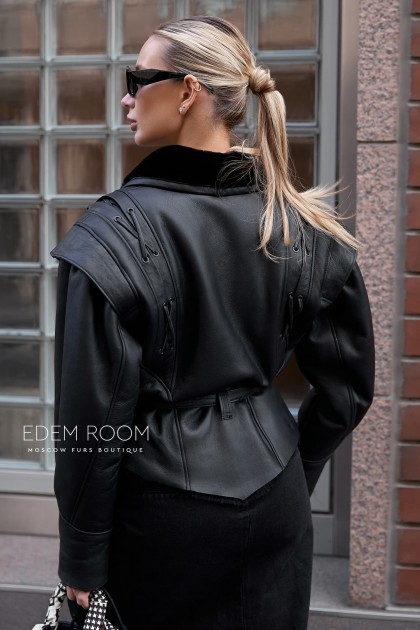 куртка - дублёнка на запах