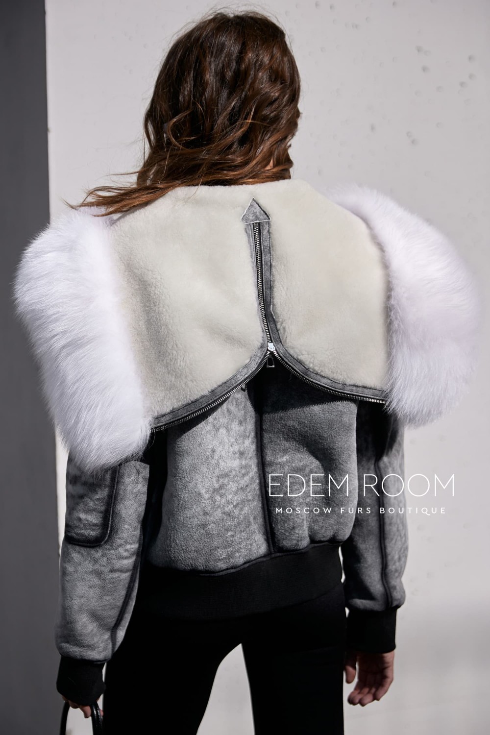 женская куртка - дублёнка с мехом