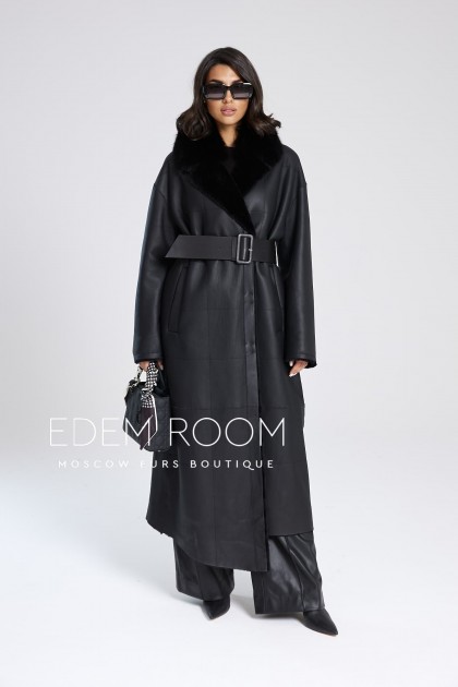 Удлинённая женская дублёнка от Donna Bacconi