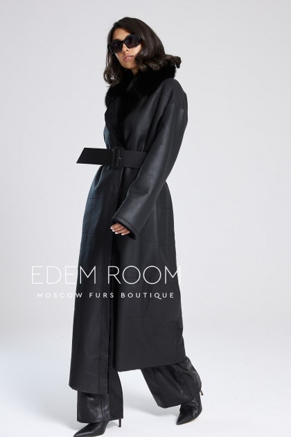 Удлинённая женская дублёнка от Donna Bacconi