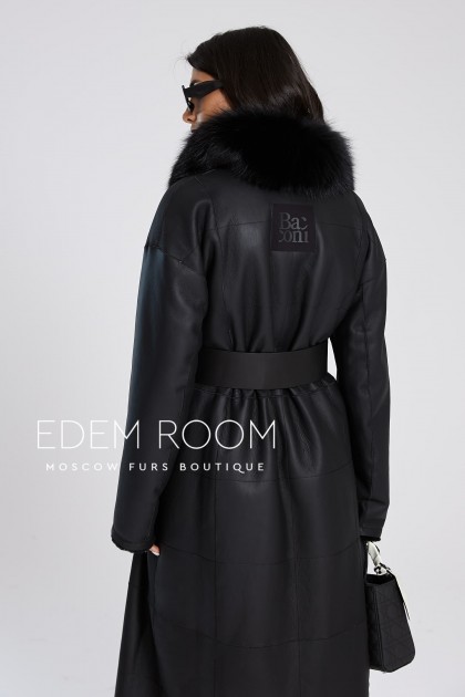 Удлинённая женская дублёнка от Donna Bacconi