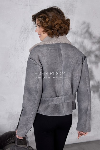 молодёжная короткая дублёнка