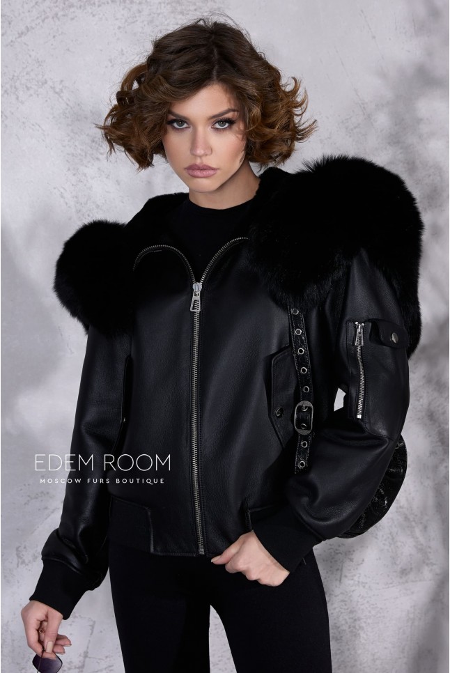 куртка - дублёнка бомбер