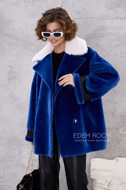 двухсторонняя шубка - дублёнка из мериноса