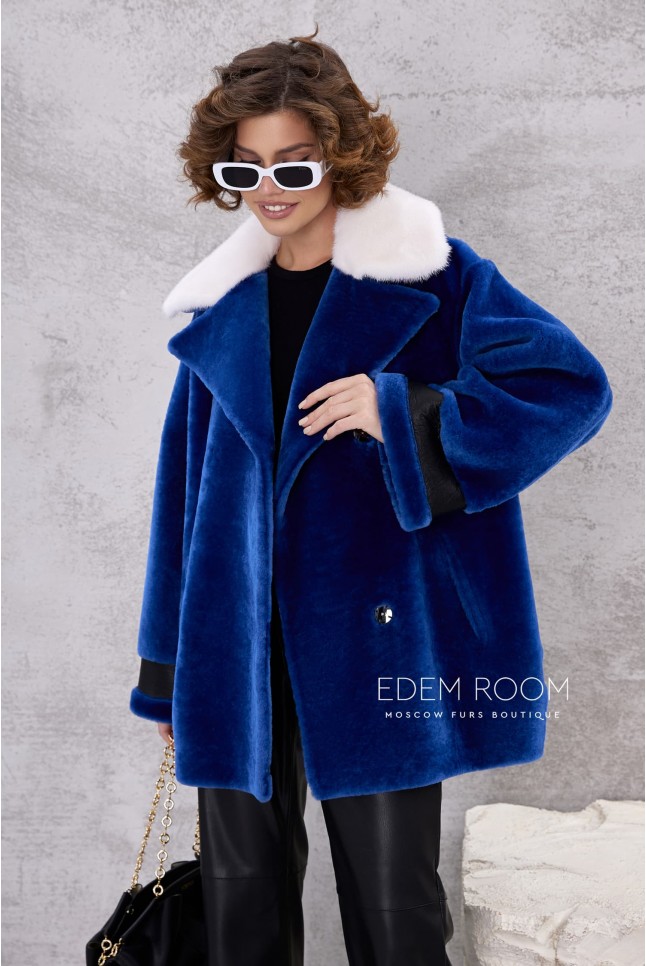 двухсторонняя шубка - дублёнка из мериноса