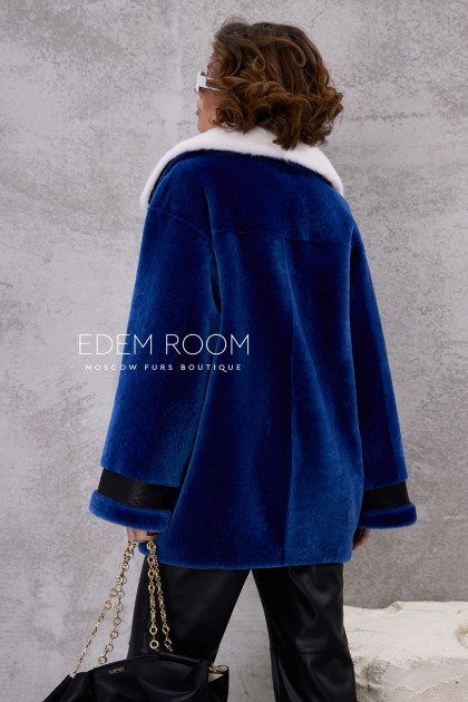 двухсторонняя шубка - дублёнка из мериноса