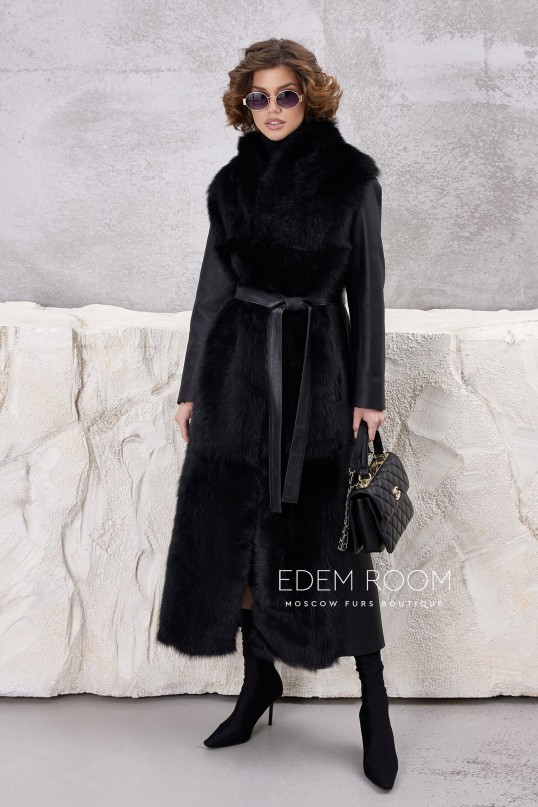 итальянская дублёнка с мехом тосканы