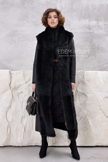 итальянская дублёнка с мехом тосканы