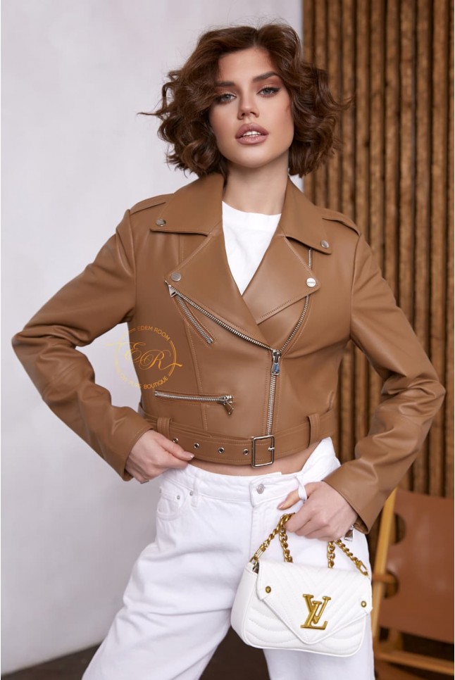 короткая кожаная куртка