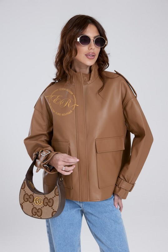 классическая куртка из натуральной кожи