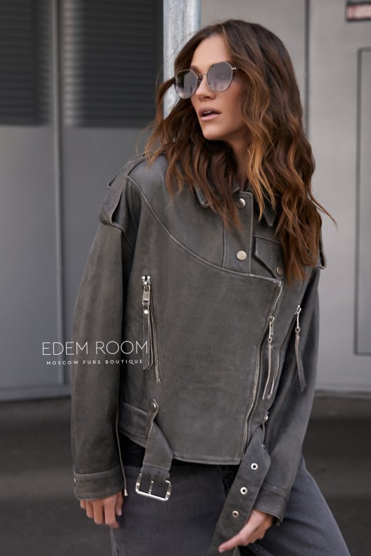 косуха из винтажной кожи