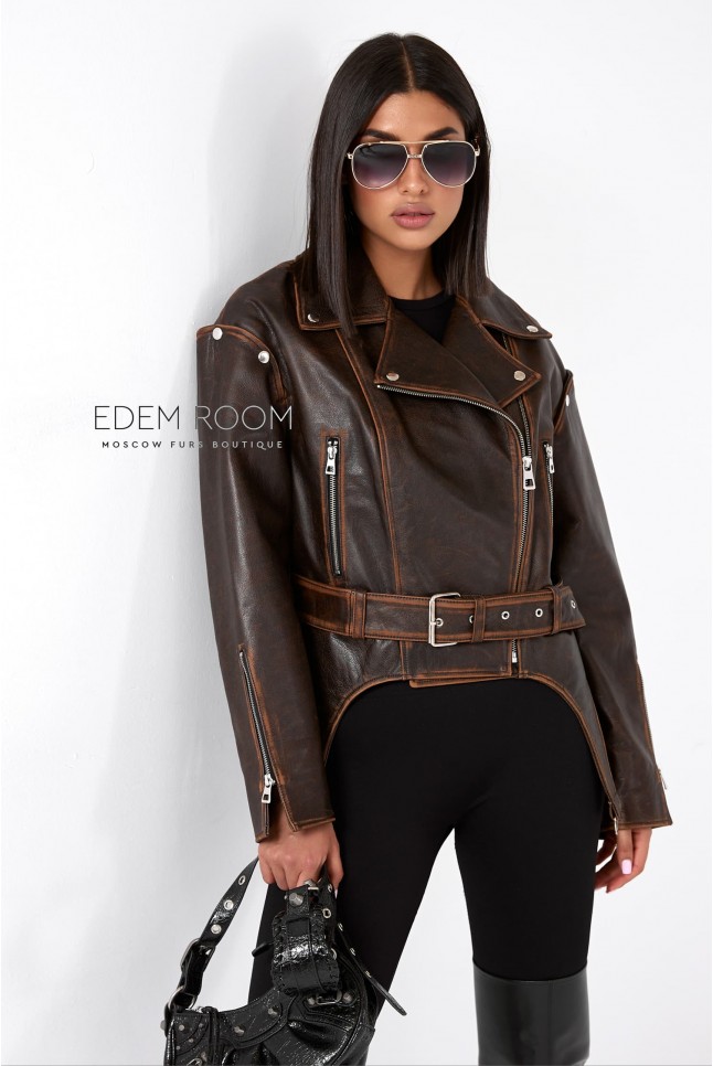 стильная кожаная куртка