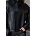 Чёрная кожаная куртка - жилетка