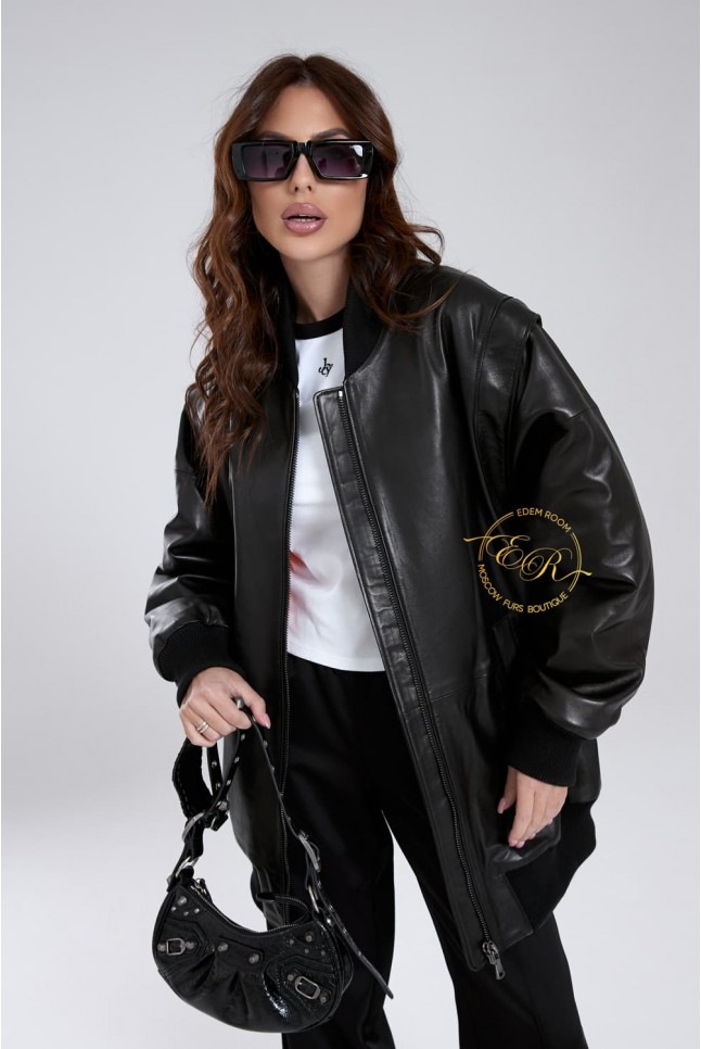 оверсайз - куртка из натуральной кожи