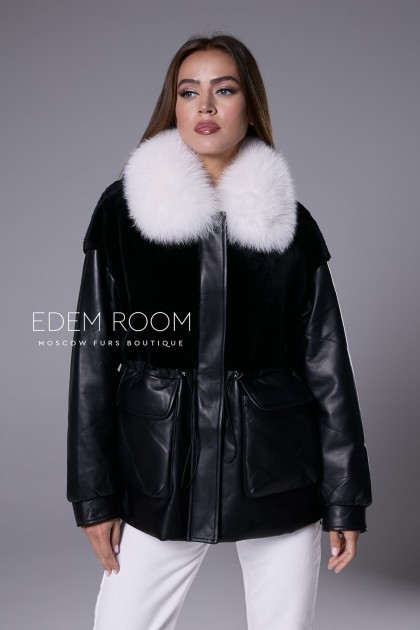 утеплённая кожаная куртка