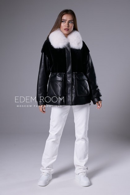 утеплённая кожаная куртка