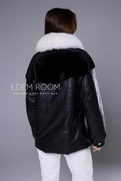 утеплённая кожаная куртка