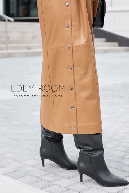 кожаный плащ на запах