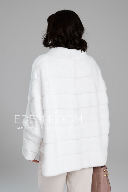 Белая норковая кофта 