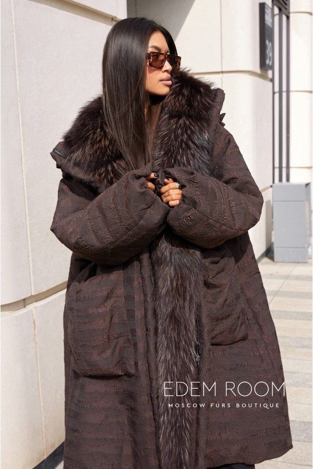 пуховое пальто с мехом