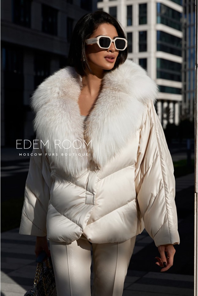 короткий пуховик - куртку с мехом