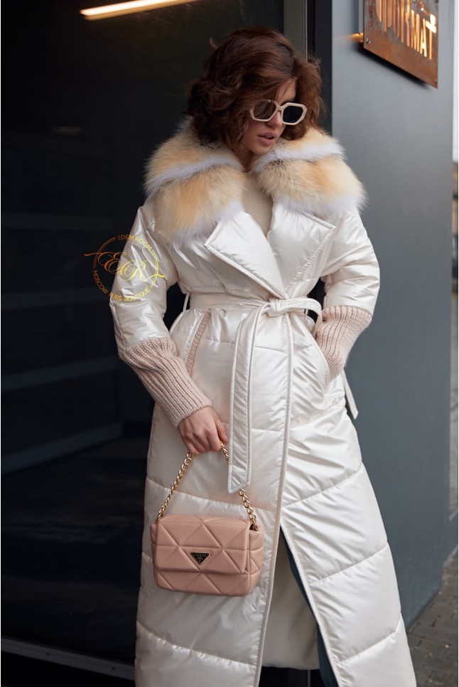 зимнее пальто на запах