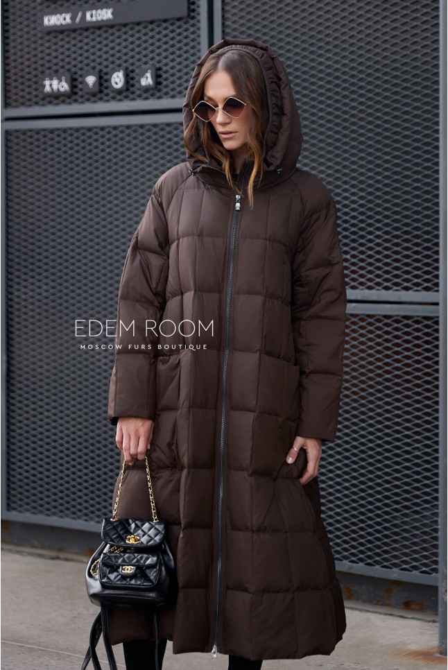 легкое женское пальто на пухе