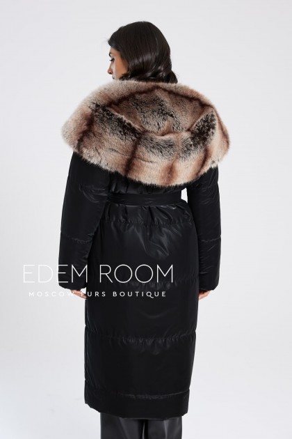 удлинённое пальто с экомехом