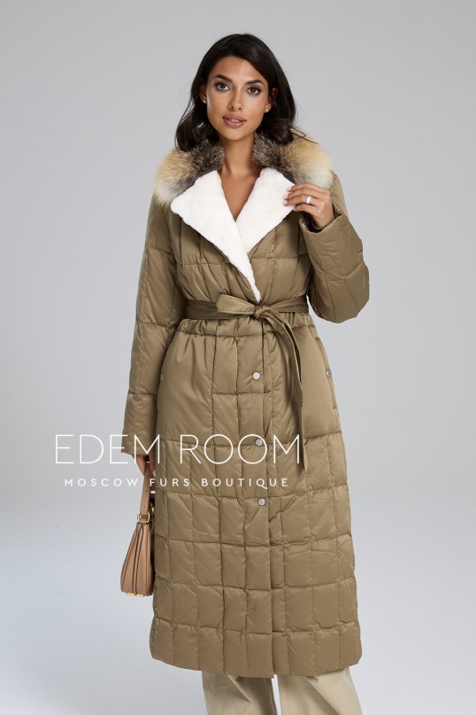 демисезонное пуховое пальто