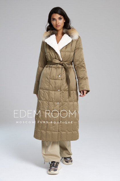 демисезонное пуховое пальто