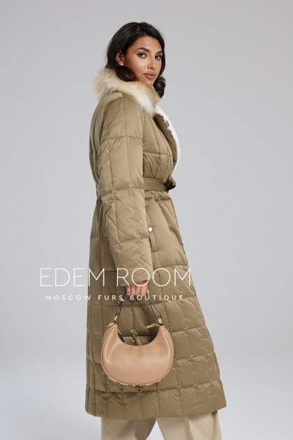 демисезонное пуховое пальто