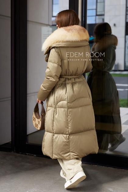 пуховик - пальто с мехом