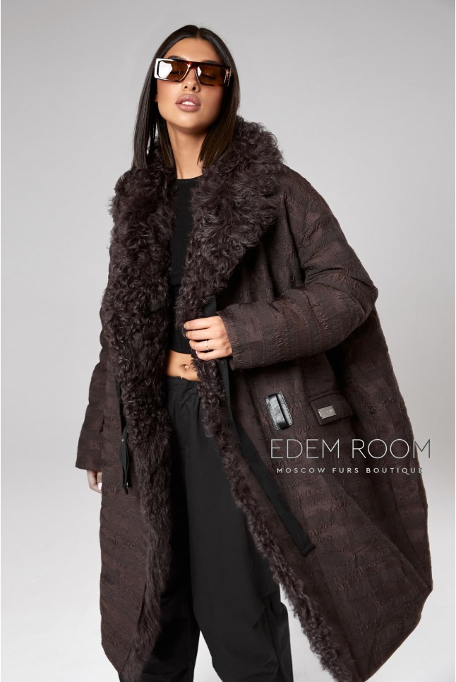 Пуховое пальто оверсайз