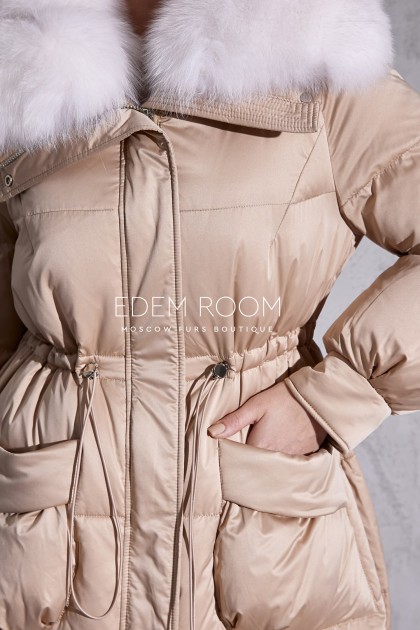 лёгкий пуховик с мехом лёгкий пуховик с мехом