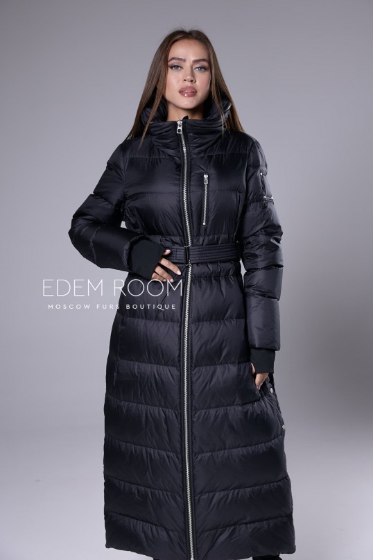 удлинённое пуховое пальто