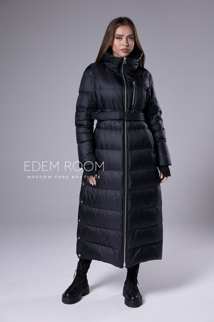 удлинённое пуховое пальто