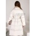 белое пуховое пальто с мехом
