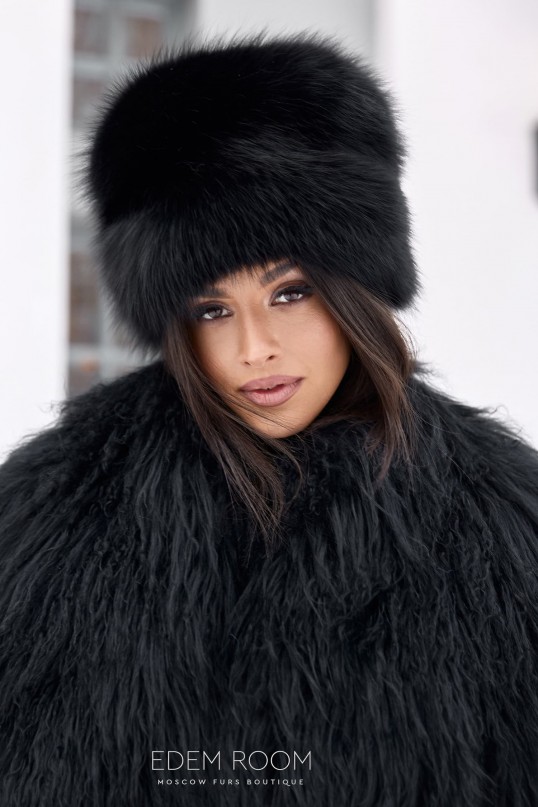 меховая шапка из лисы