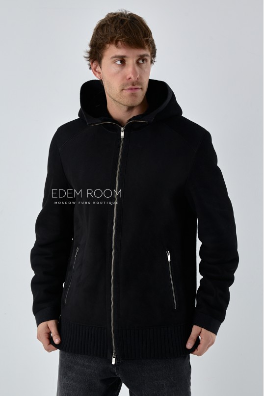 молодежная куртка - дублёнка из замшевой кожи молодежная куртка - дублёнка из замшевой кожи