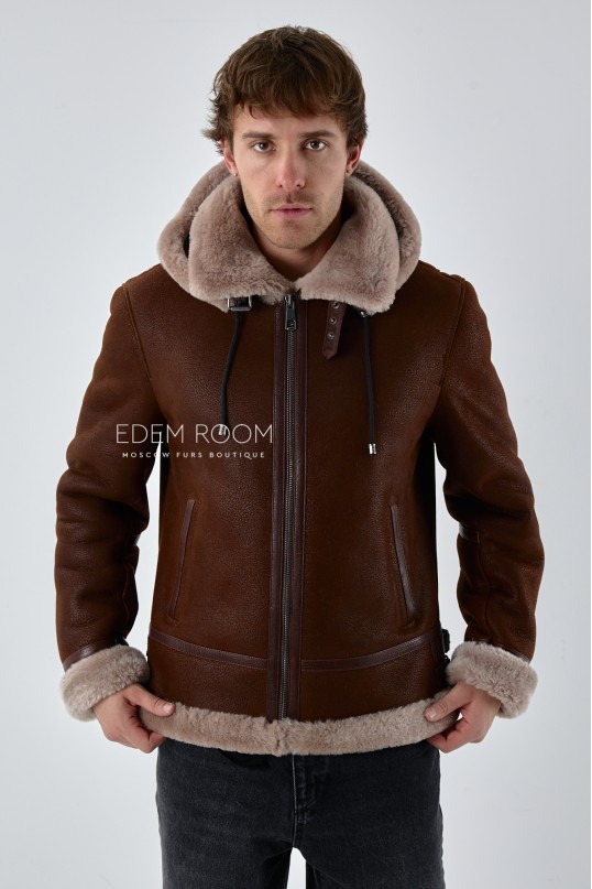 куртка - дублёнка с капюшоном куртка - дублёнка с капюшоном