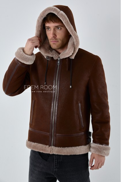 куртка - дублёнка с капюшоном куртка - дублёнка с капюшоном