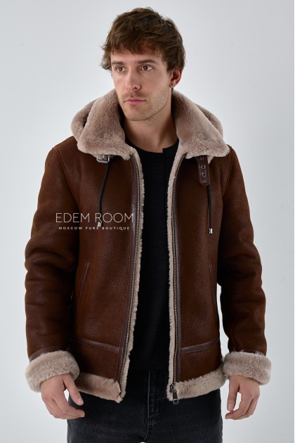 куртка - дублёнка с капюшоном куртка - дублёнка с капюшоном