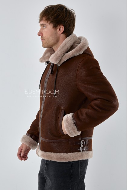 куртка - дублёнка с капюшоном куртка - дублёнка с капюшоном